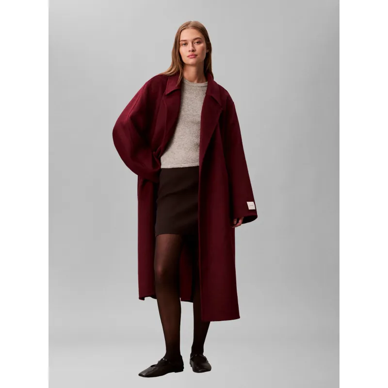 Calvin Klein Wełniany płaszcz HERO