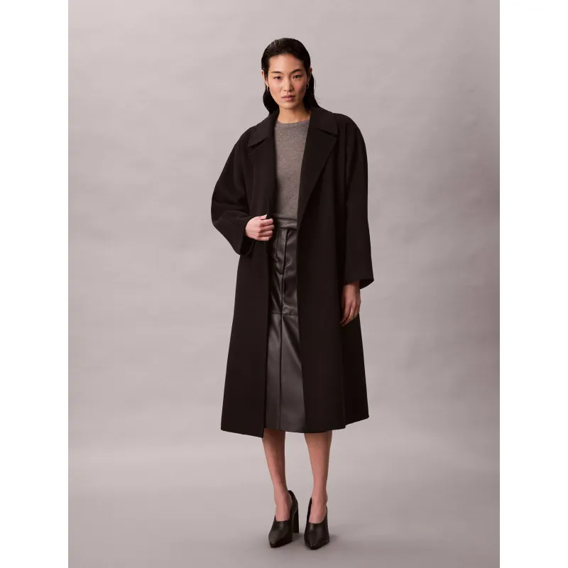 Calvin Klein Wełniany płaszcz HERO