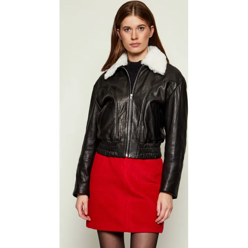 HUGO Skórzana kurtka bomber Limaos | Regular Fit