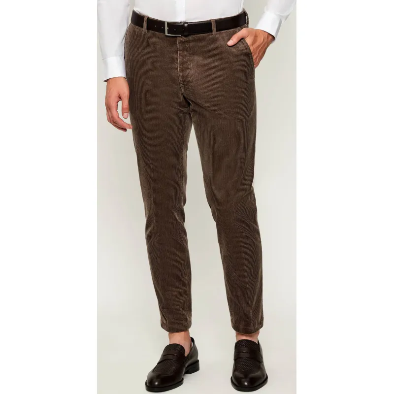 Oscar Jacobson Sztruksowe spodnie Denz | Slim Fit