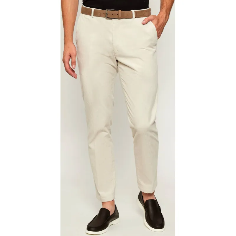 Oscar Jacobson Sztruksowe spodnie Denz | Slim Fit