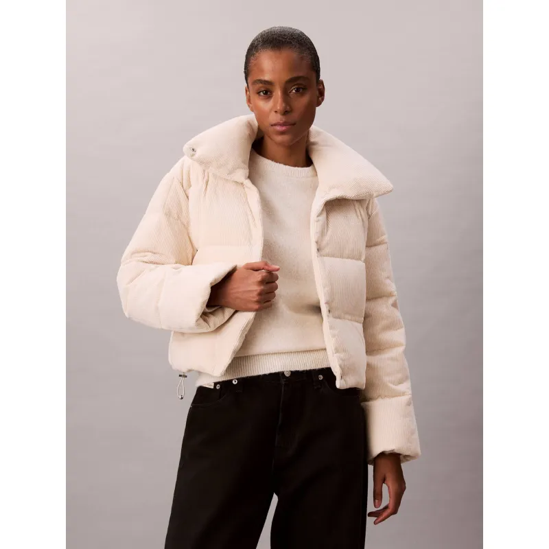 Calvin Klein Jeans Puchowa kurtka | Relaxed fit | sztruks