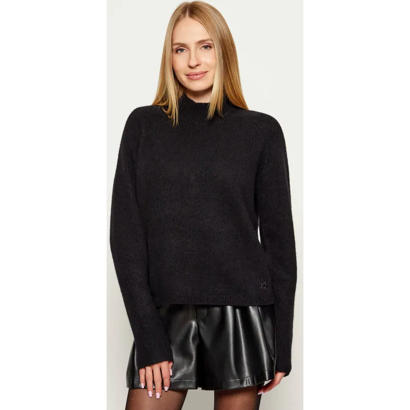 HUGO Wełniany półgolf Surpio | Relaxed fit