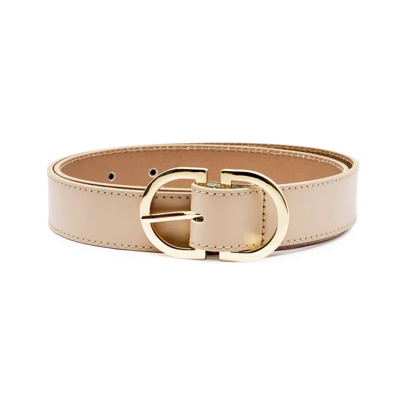 Tommy Hilfiger Skórzany pasek FEMININE OVAL