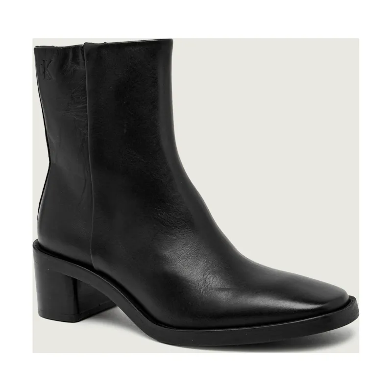 Calvin Klein Skórzane botki na słupku