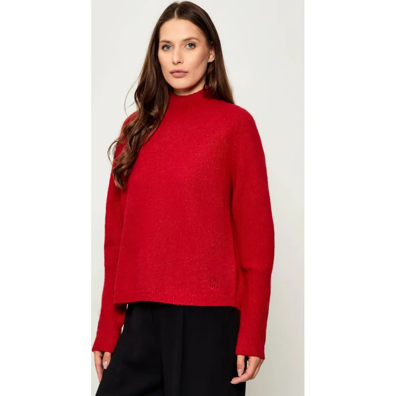 HUGO Wełniany półgolf Surpio Relaxed fit