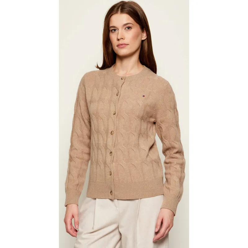 Tommy Hilfiger Wełniany kardigan | Regular Fit