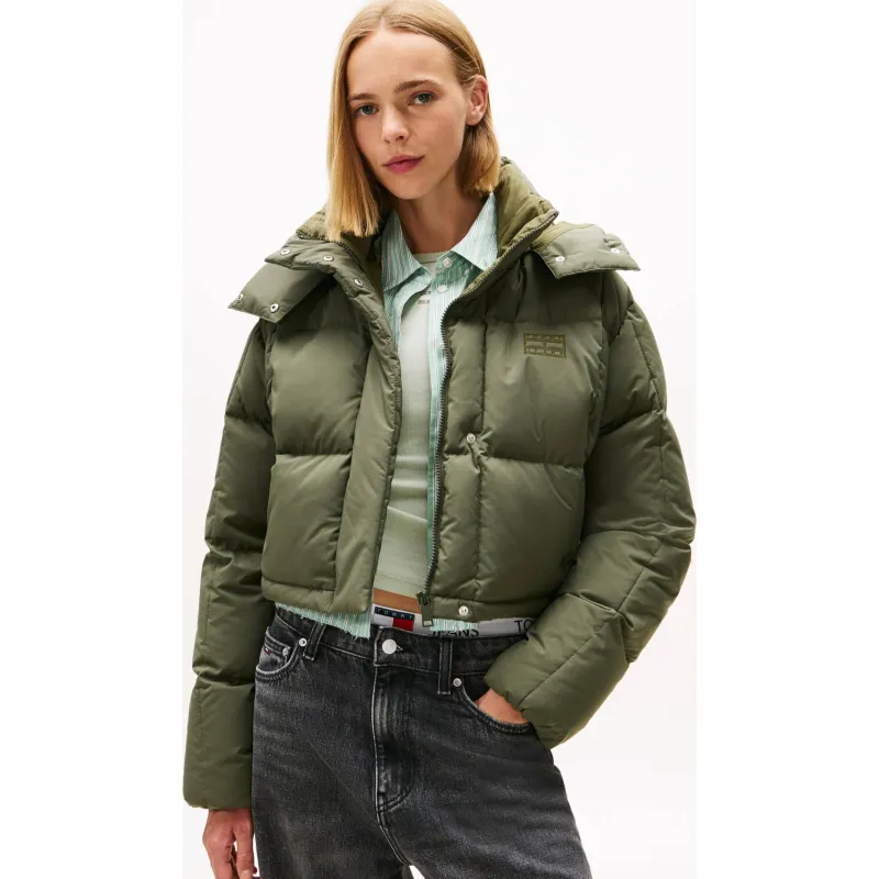 Tommy Jeans Puchowa kurtka ALASKA GRID | Cropped Fit