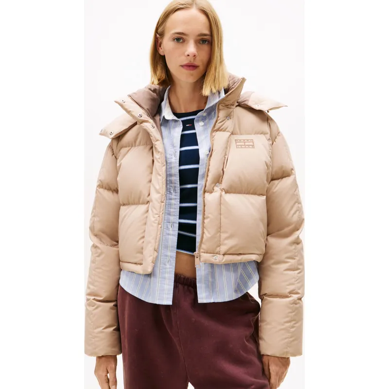 Tommy Jeans Puchowa kurtka ALASKA GRID | Cropped Fit