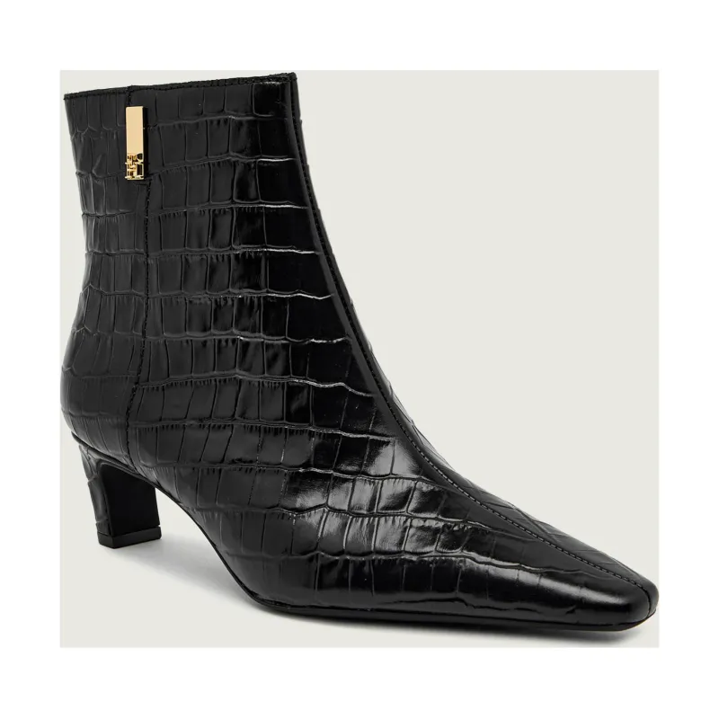 Tommy Hilfiger Skórzane botki na słupku