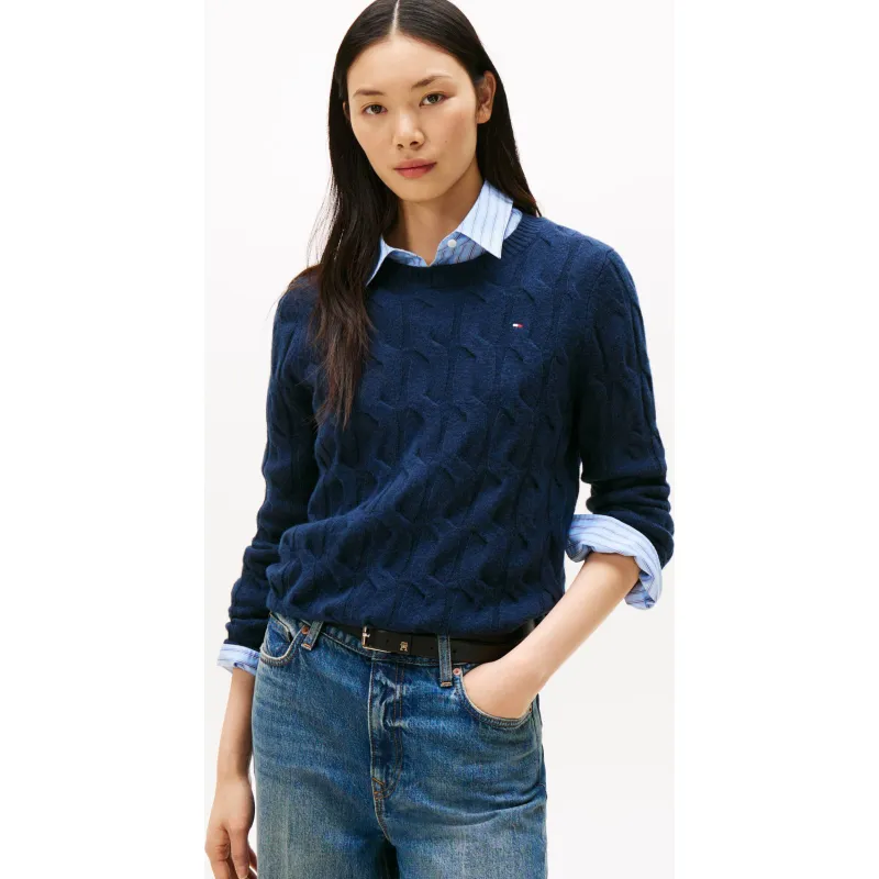 Tommy Hilfiger Wełniany sweter | Regular Fit