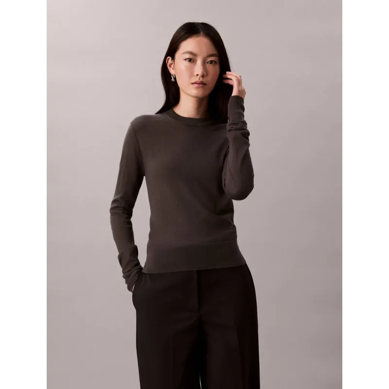 Calvin Klein Sweter | Regular Fit | z dodatkiem wełny