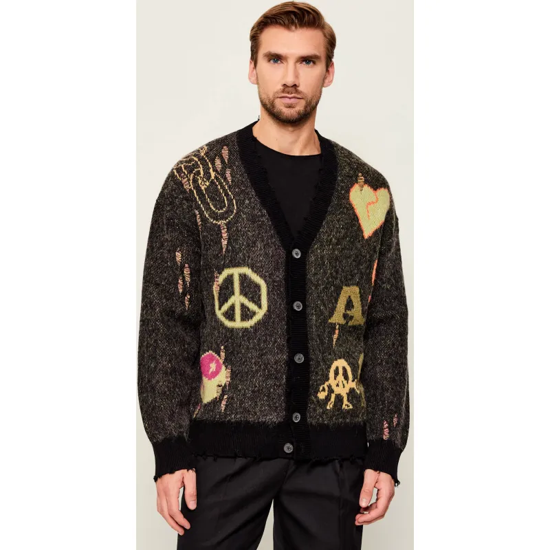 AllSaints Kardigan EMOTIVE | Oversize fit | z dodatkiem wełny