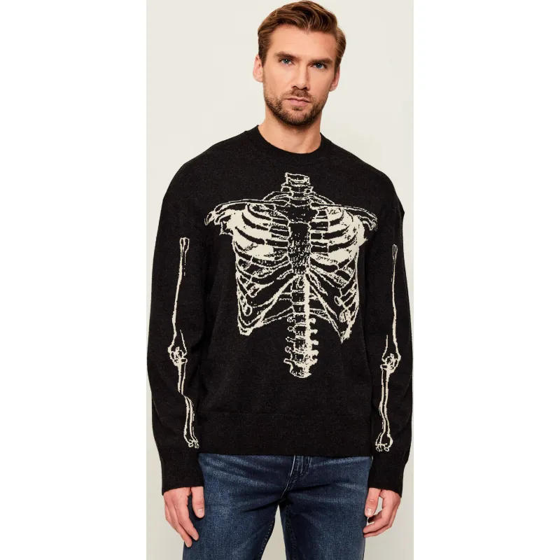 AllSaints Wełniany sweter SKELLI | Oversize fit
