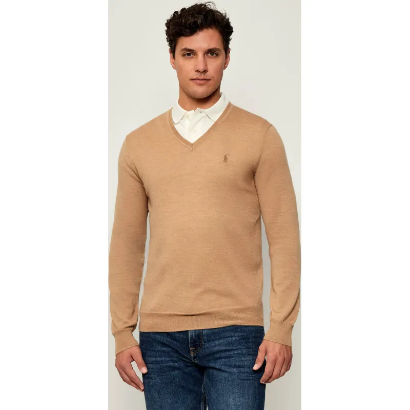 POLO RALPH LAUREN Wełniany sweter | Slim Fit