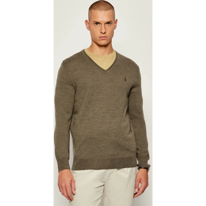 POLO RALPH LAUREN Wełniany sweter | Slim Fit