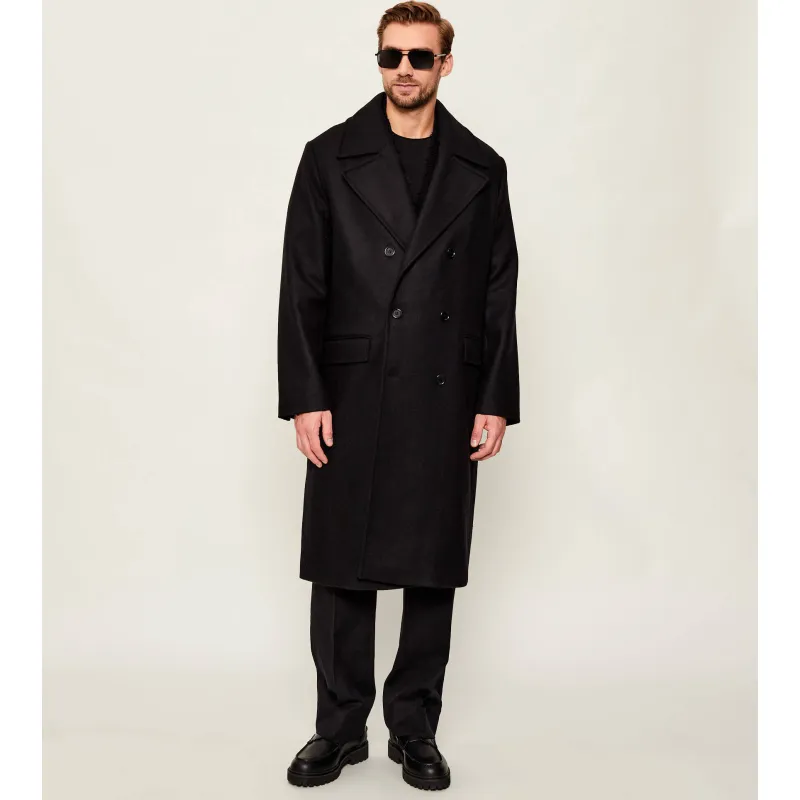AllSaints Wełniany płaszcz CURRAN