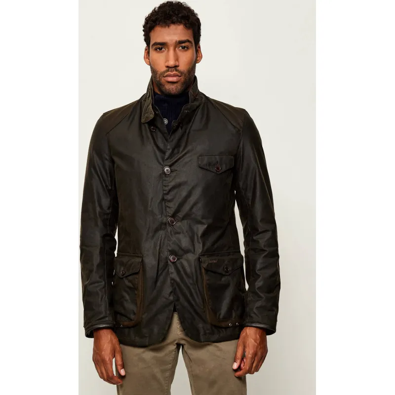 Barbour Kurtka Beacon | Slim Fit | z dodatkiem skóry