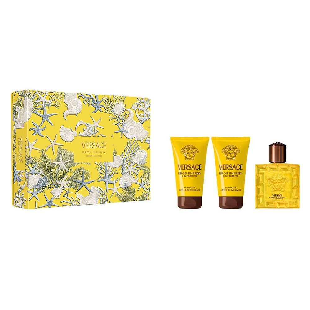 Eros Energy zestaw woda perfumowana spray 50ml + żel pod prysznic 50ml + balsam po goleniu 50ml