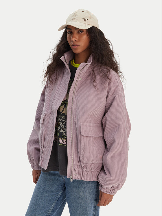 Roxy Kurtka przejściowa Slow Song II ERJJK03646 Fioletowy Relaxed Fit