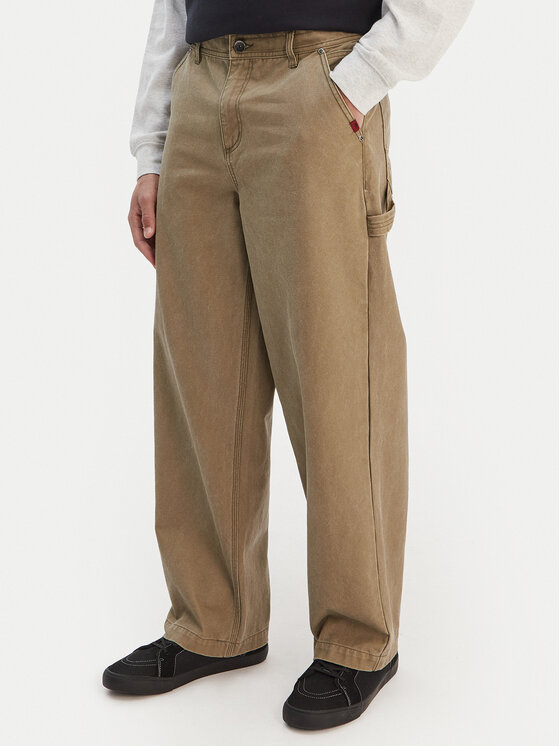 Quiksilver Jeansy Mercury Straight Out EQYNP03325 Beżowy Wide Leg