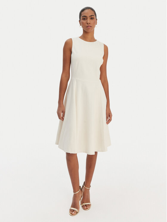 LAUREN RALPH LAUREN Sukienka koktajlowa 200980935002 Écru Slim Fit