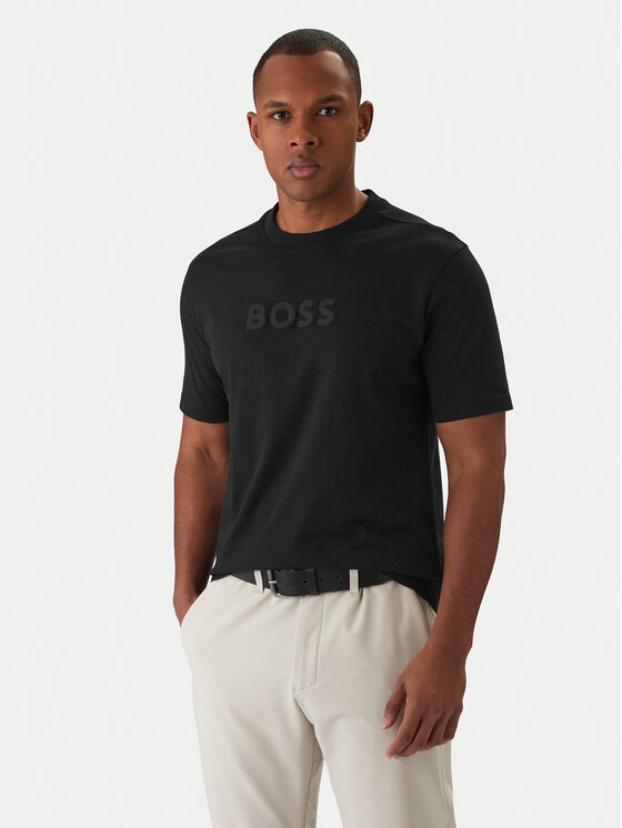 BOSS T-Shirt Logo 50553652 Czarny Regular Fit