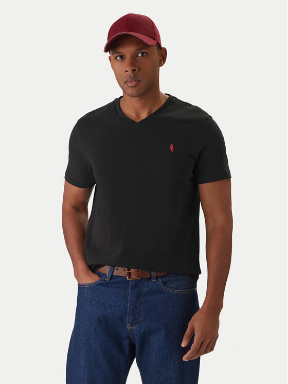 Polo Ralph Lauren T-Shirt 710671453124 Czarny Custom Slim Fit