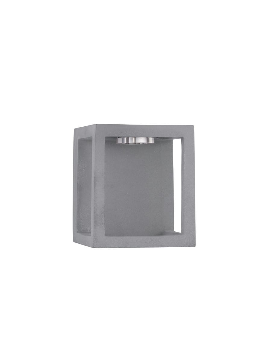Luces Exclusivas ABSALON LE73570 Kinkiet zewnętrzny betonowy o kwadratowym kształcie zintegrowane LED odporny na warunki atmosferyczne