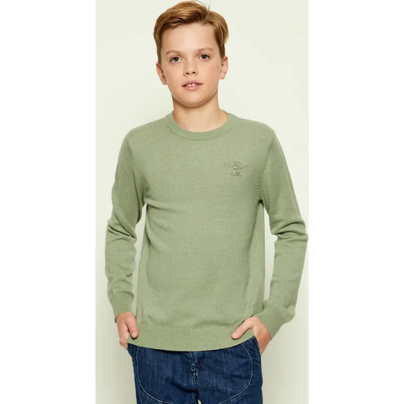 Aeronautica Militare Sweter Regular Fit z dodatkiem wełny i kaszmiru