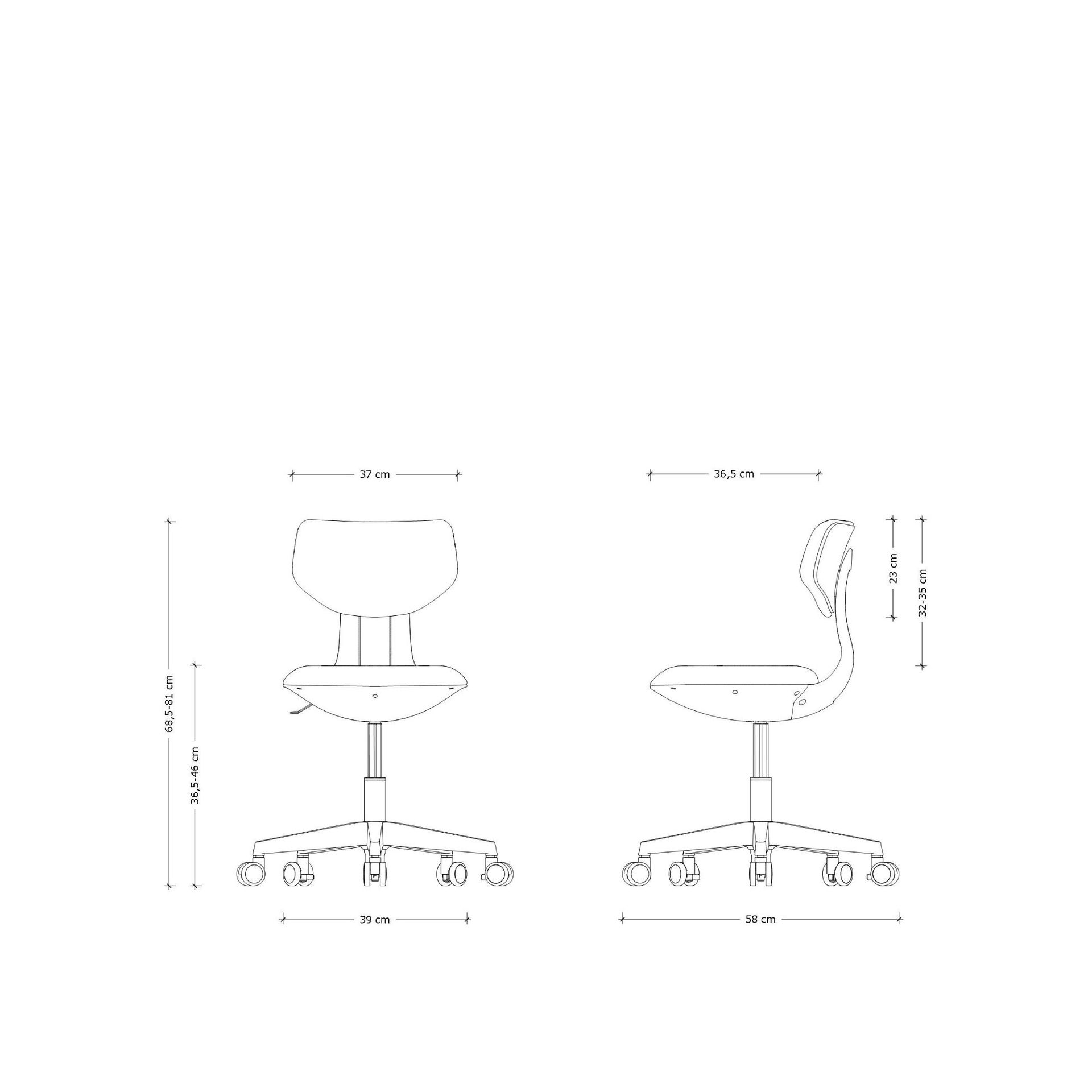 Unique Fotel Obrotowy Dziecięcy Wing Czarny Tkanina VICO-022 Tkanina VICO-022