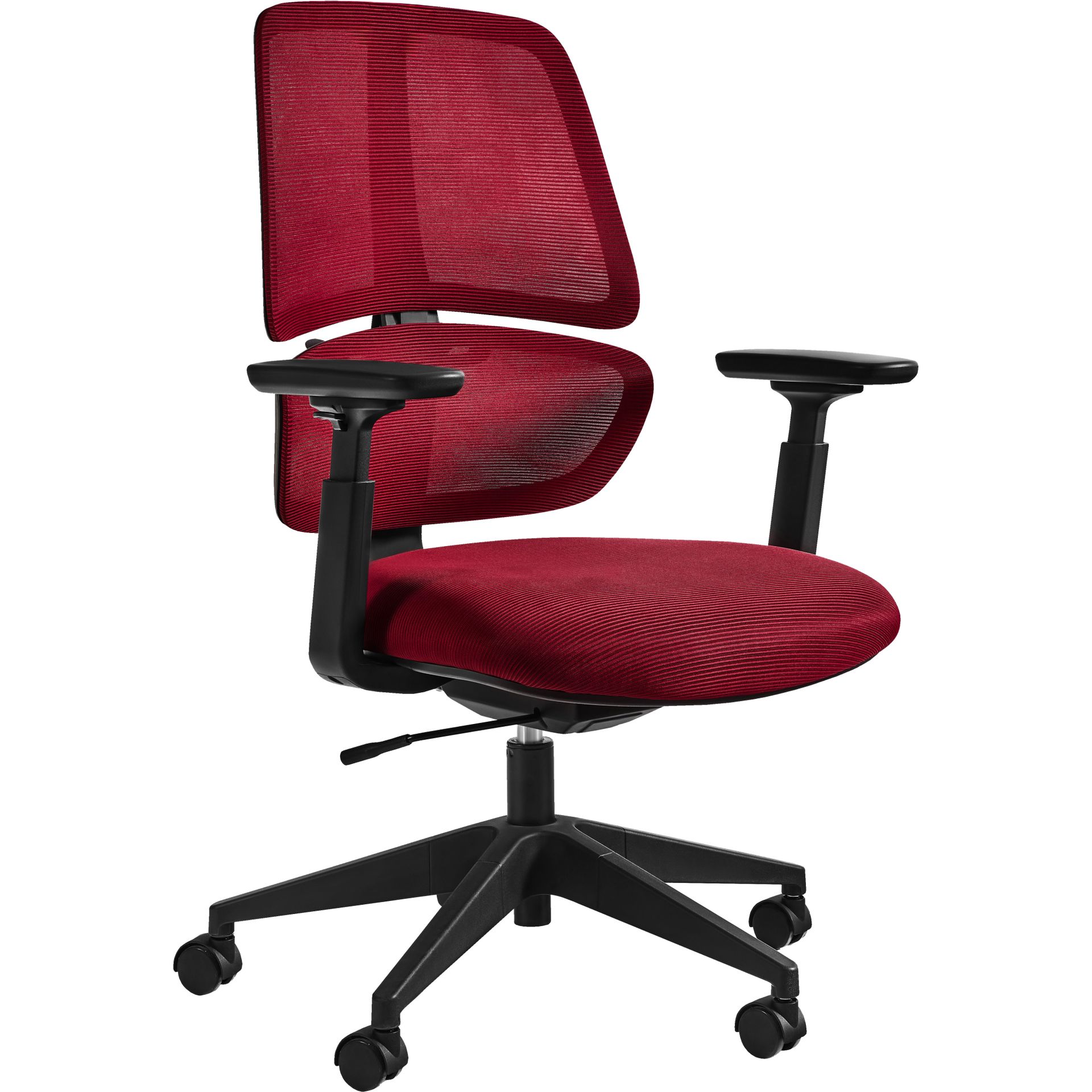 Unique Fotel Obrotowy Ergonomiczny Ergo Low Tkanina Siatka czerwona/Tkanina czerwona Siatka Czerwona, Tkanina Czerwona