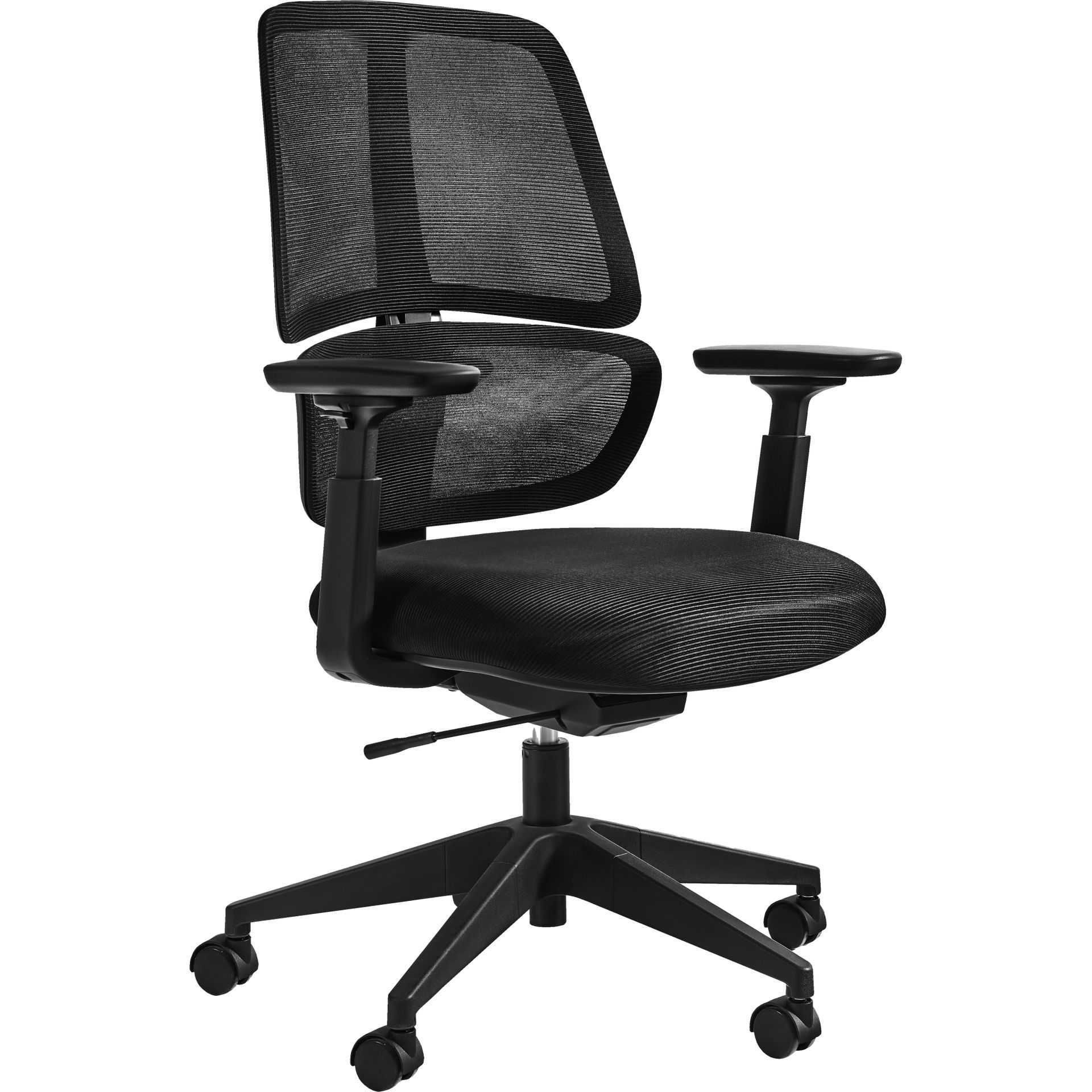 Unique Fotel Obrotowy Ergonomiczny Ergo Low Tkanina Siatka czarna/Tkanina czarna Siatka Czarna, Tkanina Czarna