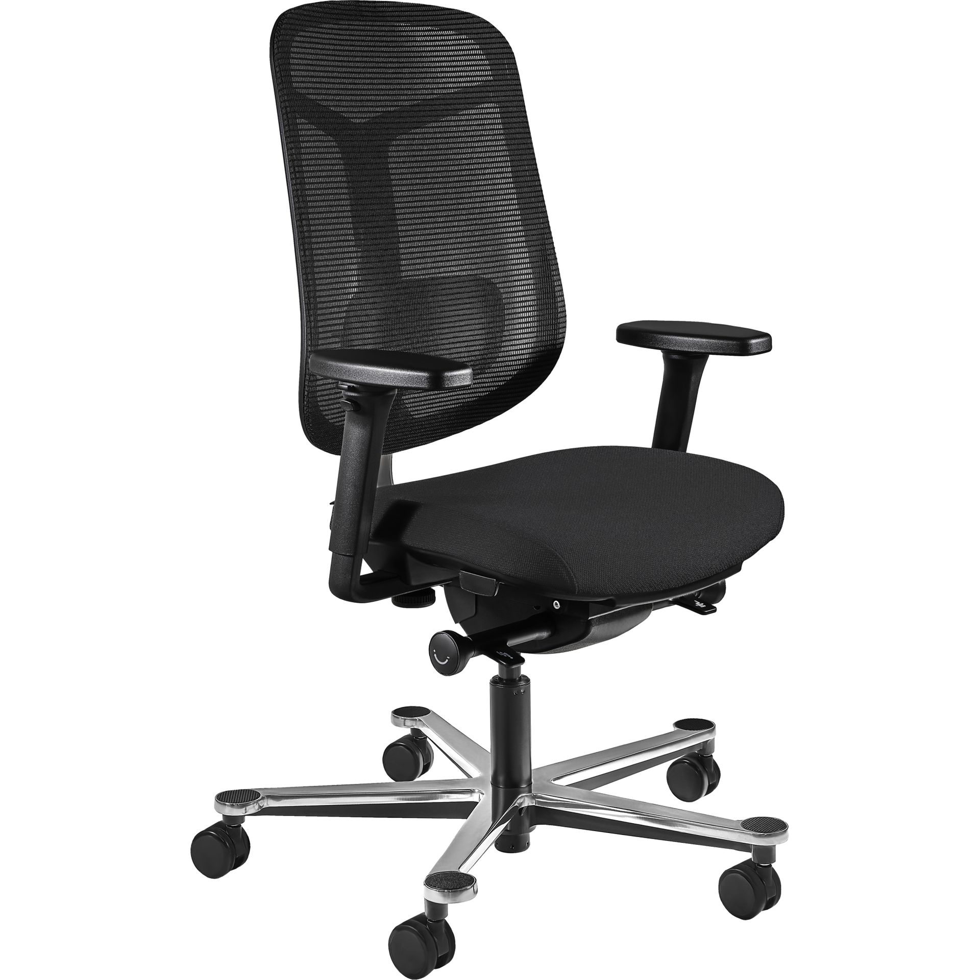 Unique Fotel Obrotowy Ergonomiczny Grid M Bez Zagłówka Czarny