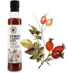 Syrop z dzikiej róży 250 ml The Jar z cukrem trzcinowym