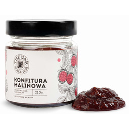 Konfitura malinowa 210 g The Jar 61% malin z cukrem trzcinowym