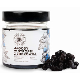 Jagody leśne w syropie z żubrówką 225 g The Jar z cukrem trzcinowym