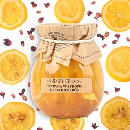 Cytryny w syropie z płatkami róż 260 g