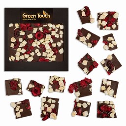 Green Touch czekolada gorzka ciemna 70% z wiśnią i jabłkiem liofilizowanymi 85 g