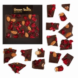 Green Touch czekolada gorzka ciemna 72% z wiśnią i migdałami liofilizowanymi 85 g