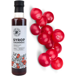 Syrop żurawinowy żurawina 50% cukier trzcinowy 250 ml The Jar premium