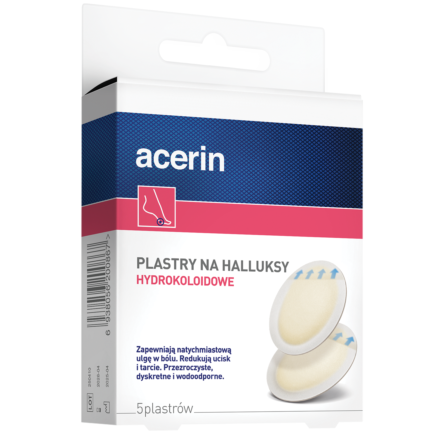 Acerin, plastry na halluksy, 5 sztuk