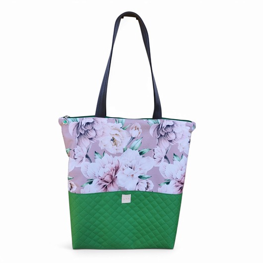 Torba shopper na zakupy wodoodporna shopperka torba na ramię piwonia peonia