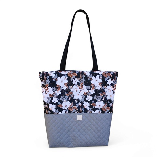 Torba shopper na zakupy wodoodporna shopperka torba na ramię kwiaty