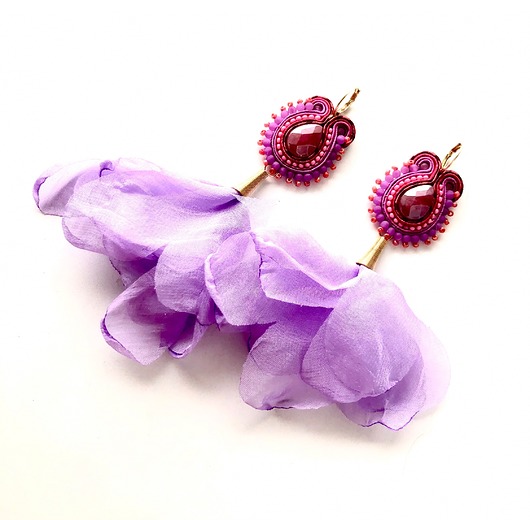 Sutaszowe kolczyki LILA