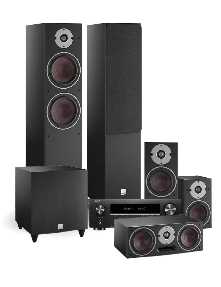 Denon Zestaw kina domowego 5.1:  AVR-X1800H + Dali Oberon 7/1/Vokal/SUB C-8 D, Kolor: Light oak