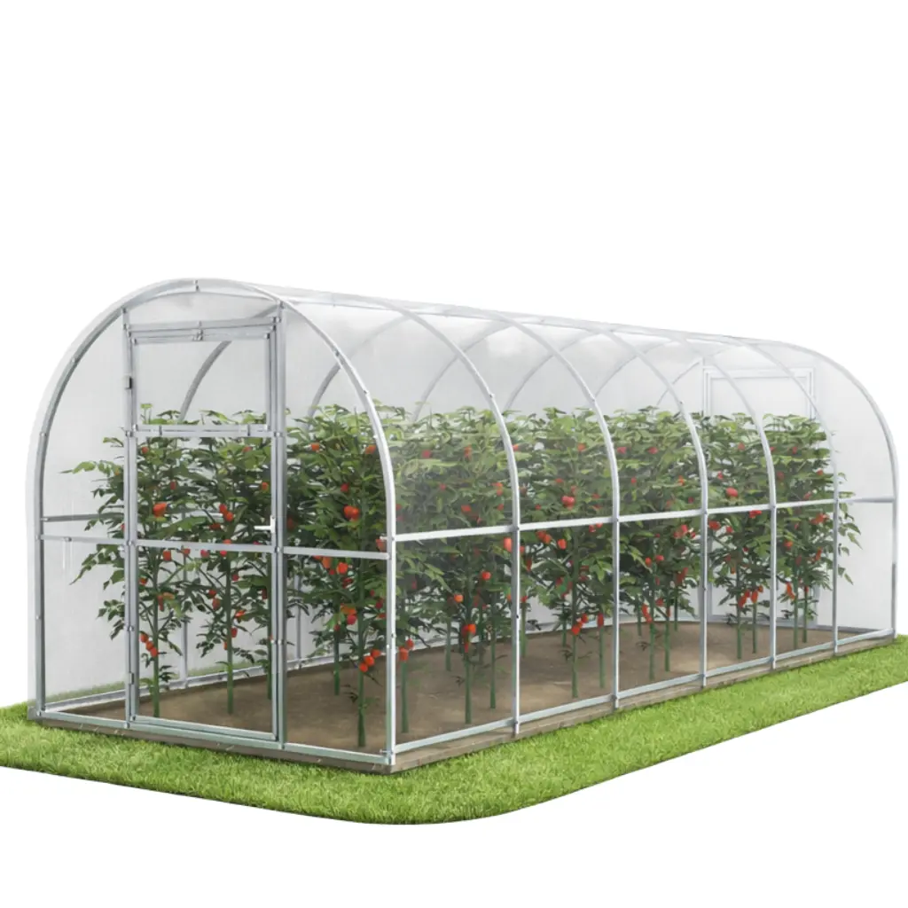 Szklarnia z poliwęglanu Tunel ogrodowy 2,4x6 m profile 20x20 poliwęglan 3mm