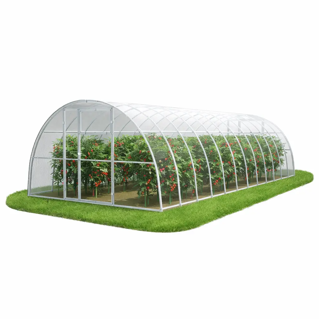 Szklarnia z poliwęglanu Tunel ogrodowy 3,5x8 m profile 20x40 poliwęglan 6mm - e-szklarnia.pl