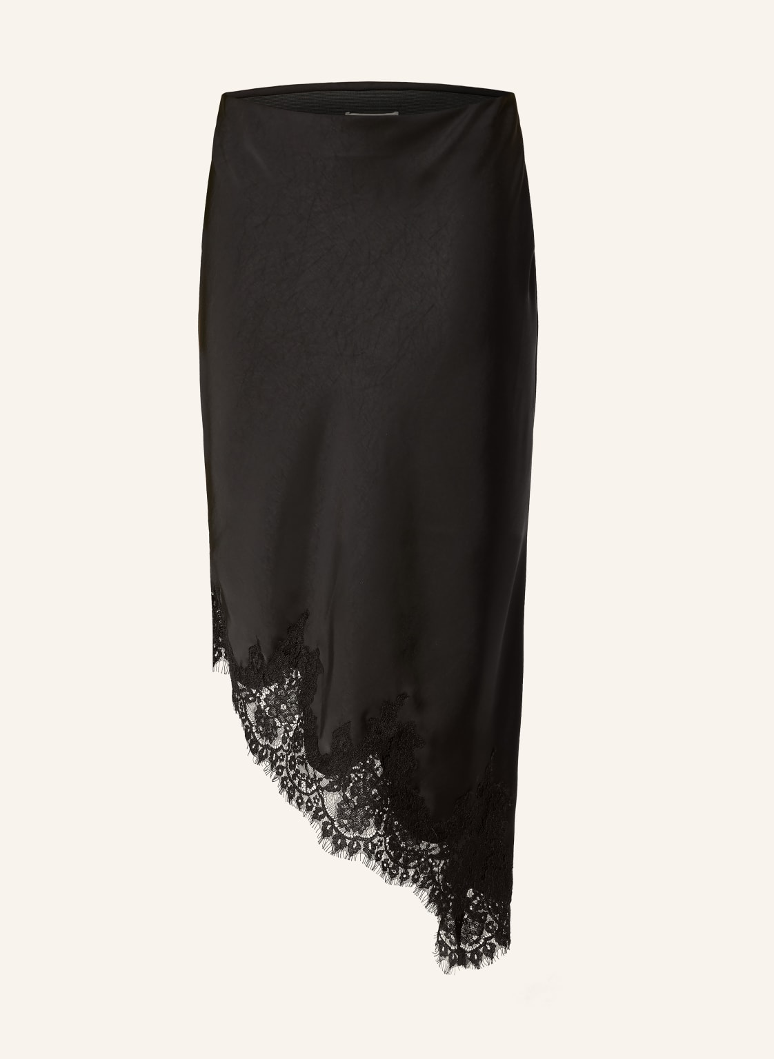 Neo Noir Satynowa Spódnica Fiora Z Koronką schwarz