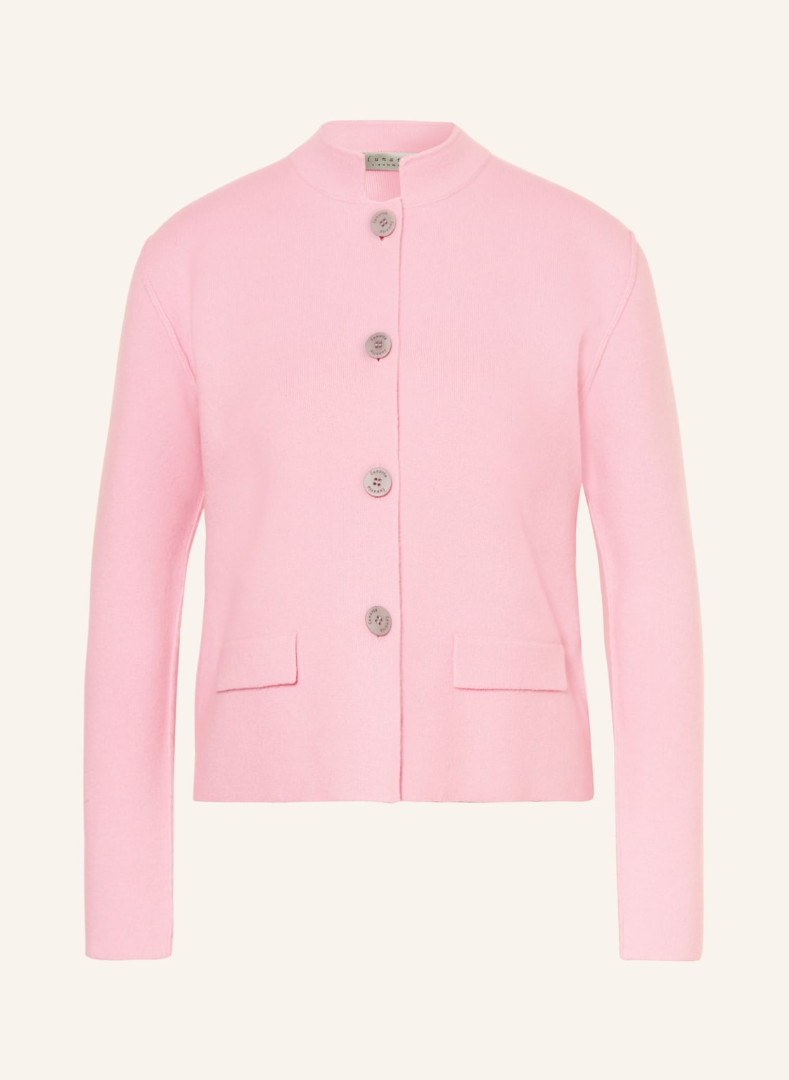Lunaria Cashmere Dzianinowy Blezer Z Kaszmiru rosa